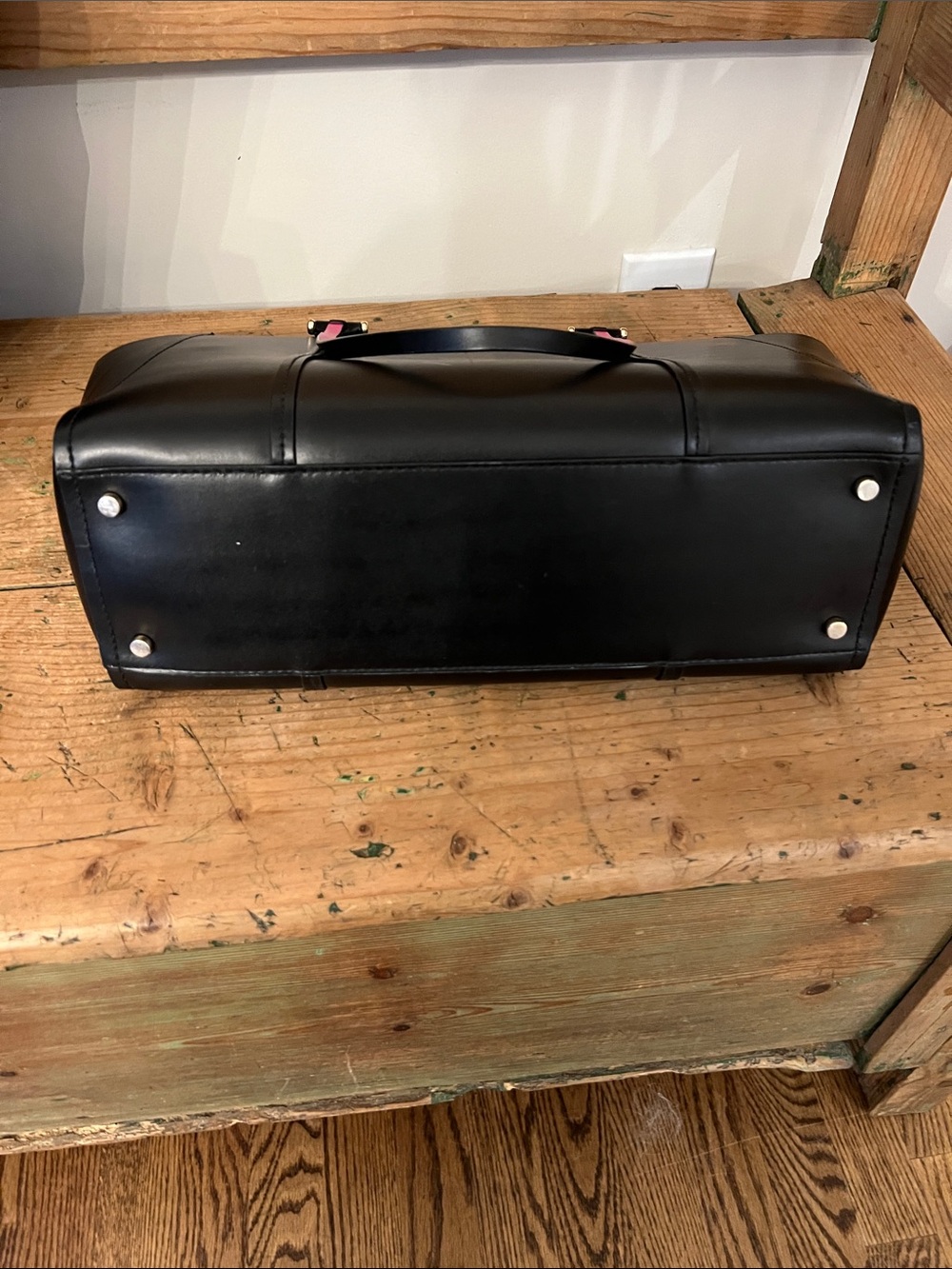 kate spade Black Tote with Pink Trim and Handles - Picture 5 of 10